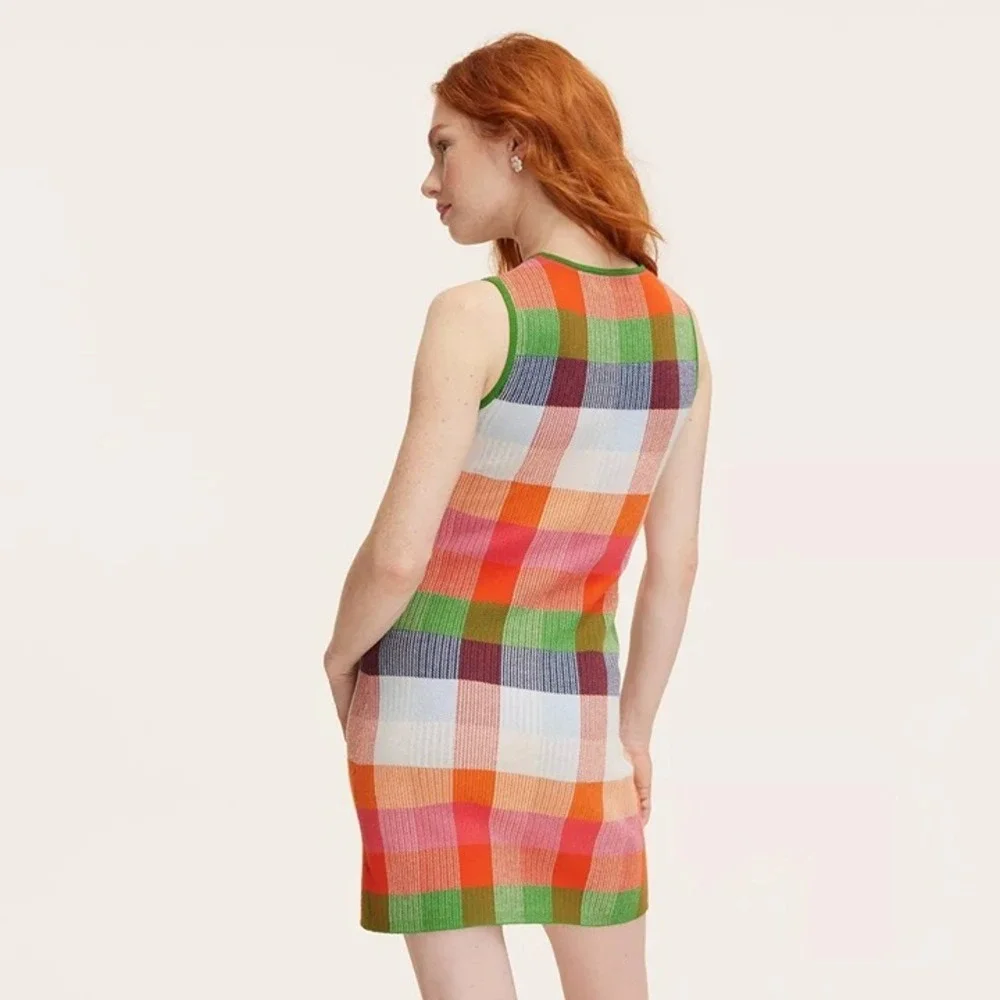 Kate Spade Target‎ XS Plaid Mini Sweater Dress Sleeveless Pullover Extra Small